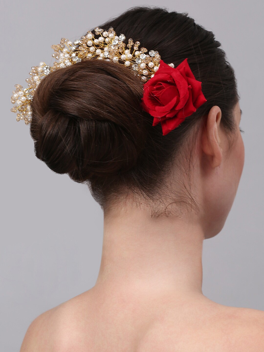 

Celena Cole Women Red & White Embellished Hair Accessory Set