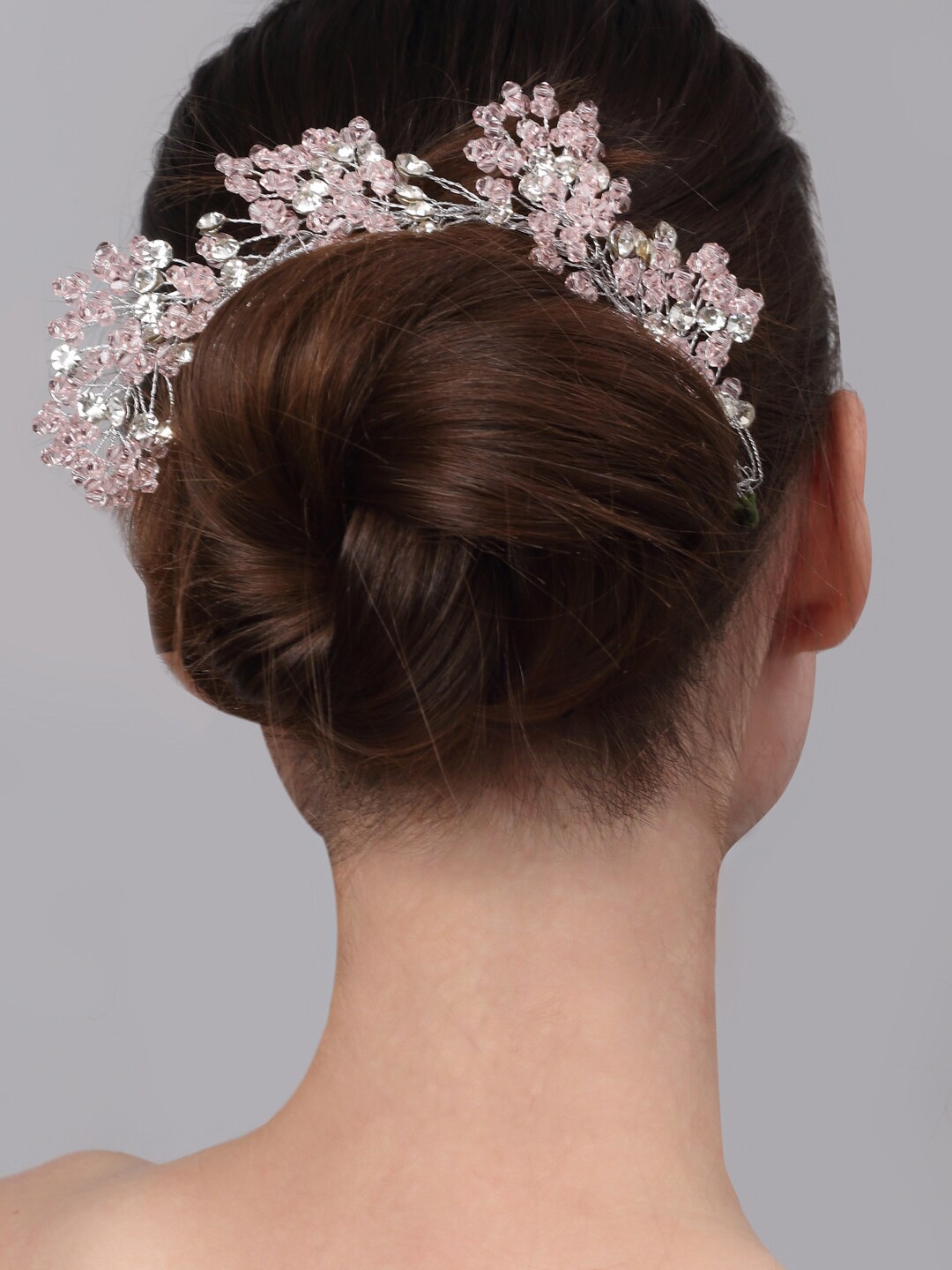 

Celena Cole Women Pink & White Floral Embellished Hairband