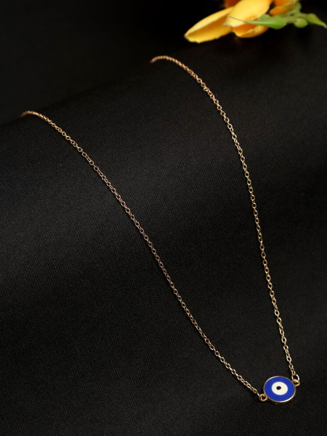 

Celena Cole Gold-Toned & Blue Gold-Plated Necklace