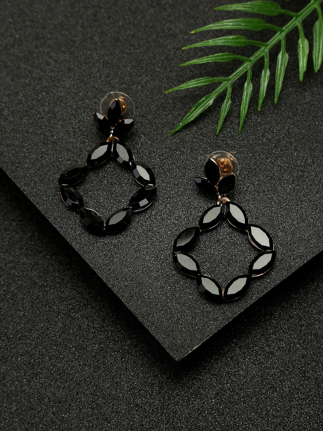 

Celena Cole Black Contemporary Drop Earrings