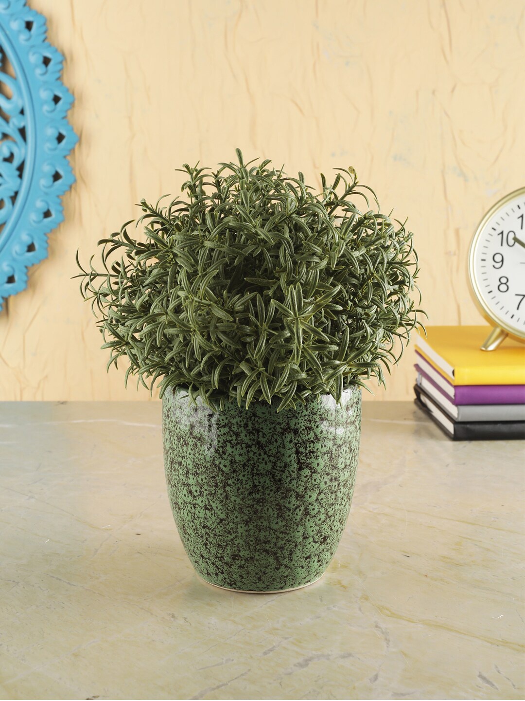 

VarEesha Unisex Green Printed Ceramic Planters