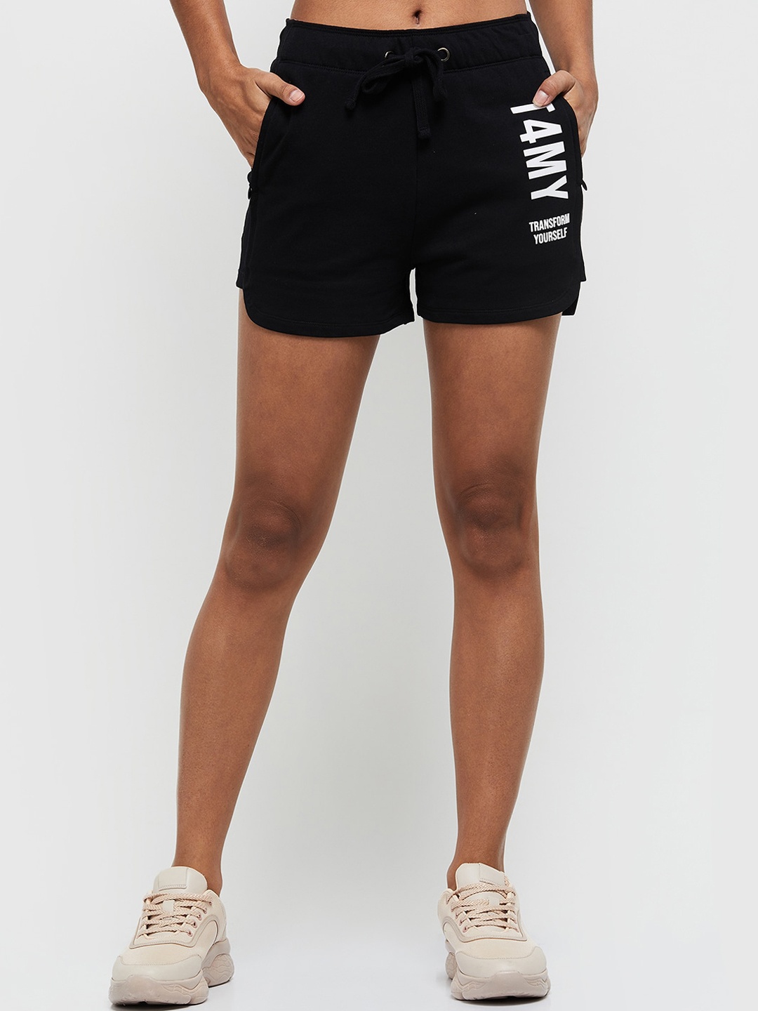 

max Women Black Shorts