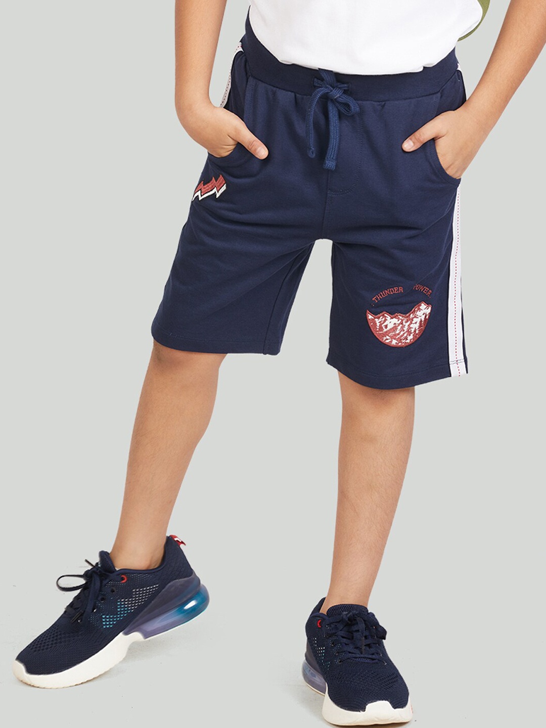 

Zalio Boys Navy Blue Sports Shorts
