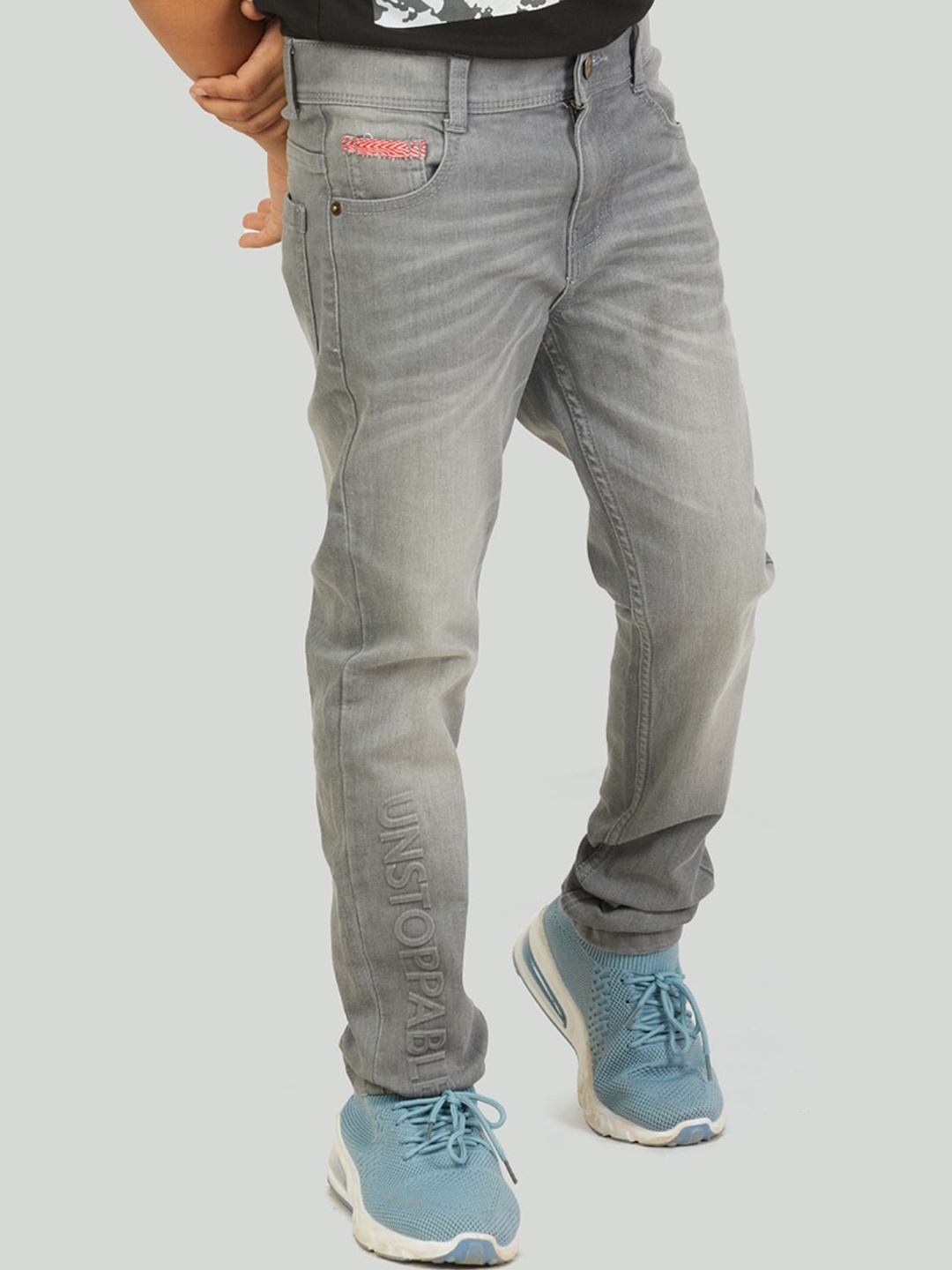 

Zalio Boys Black Low Distress Heavy Fade Jeans