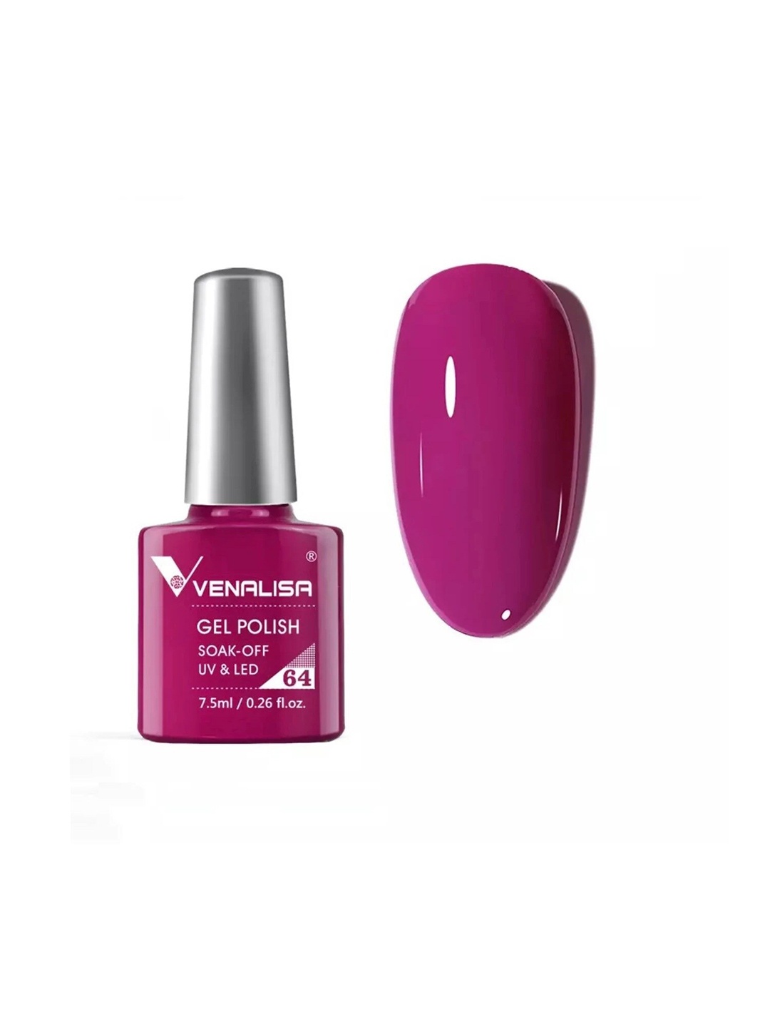 

VENALISA Soak Off UV LED Gel Nail Polish 7.5 ml - Shade 64, Pink