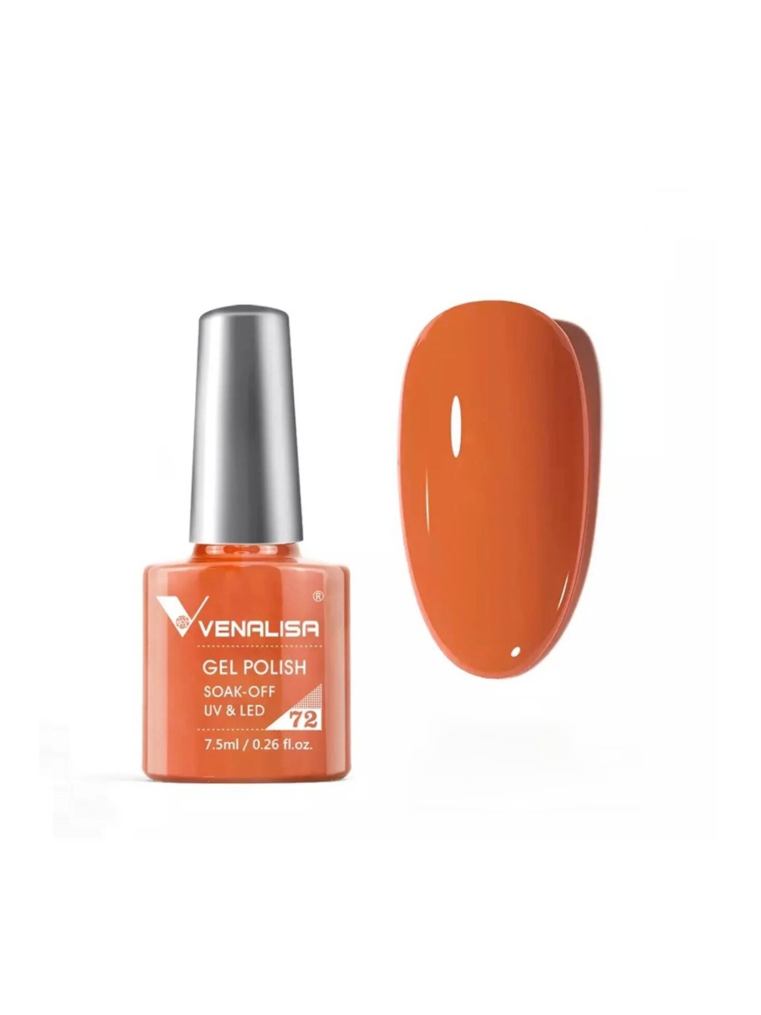 

VENALISA Soak Off UV LED Gel Nail Polish 7.5 ml - Shade 72, Orange