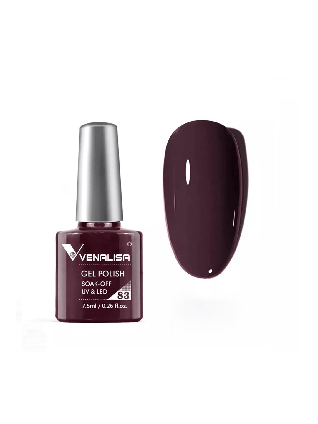 

VENALISA Soak Off UV LED Gel Nail Polish 7.5 ml - Shade 83, Burgundy