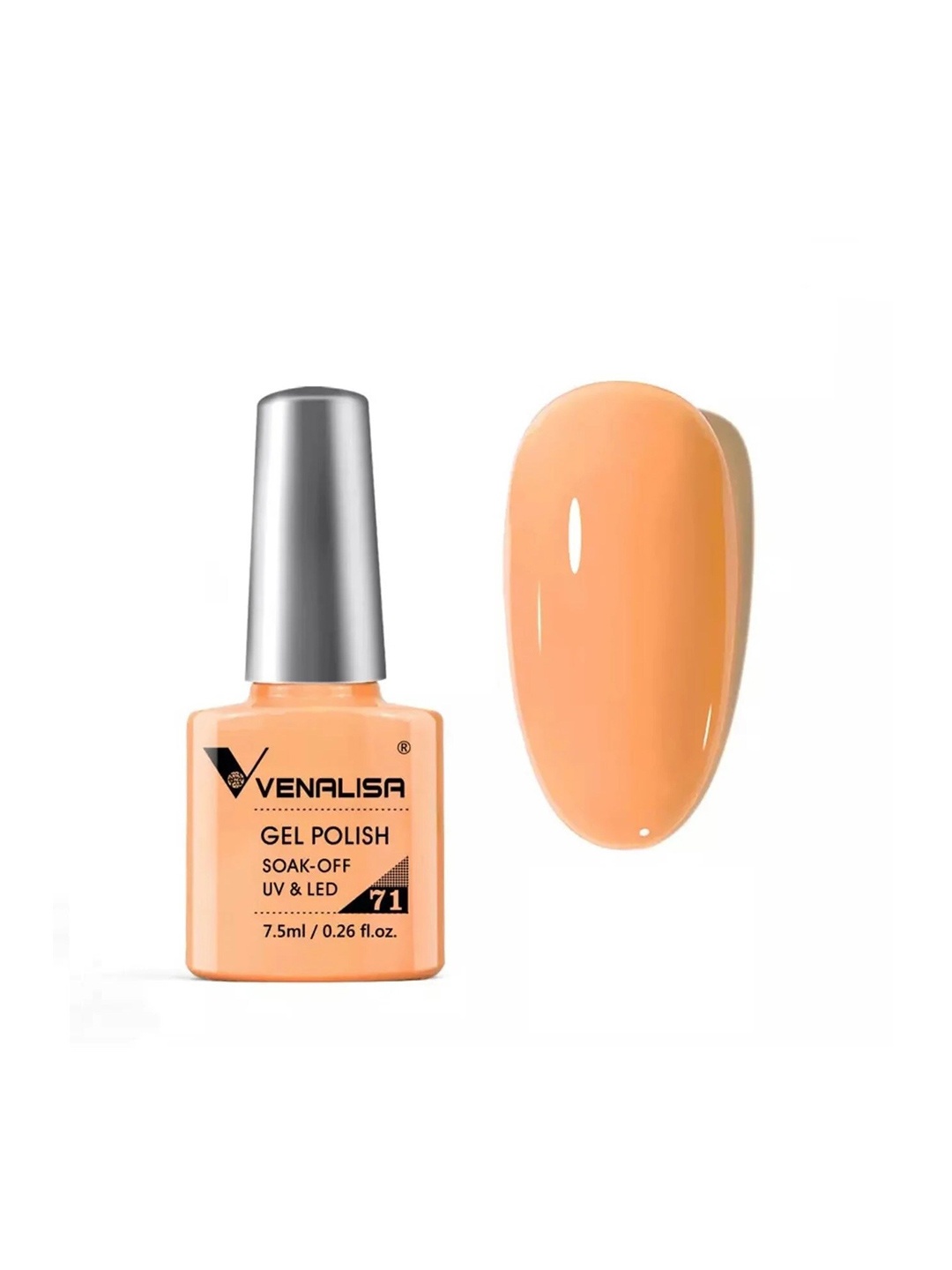 

VENALISA Soak Off UV LED Gel Nail Polish 7.5 ml - Shade 71, Coral