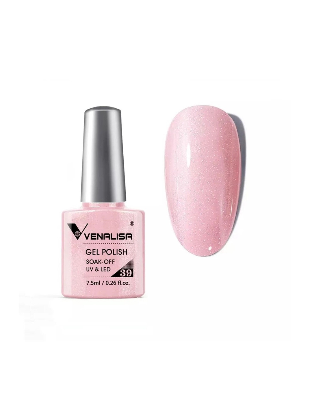 

VENALISA Soak-Off UV LED Long-Wearing Gel Nail Polish - Shade 39, Pink