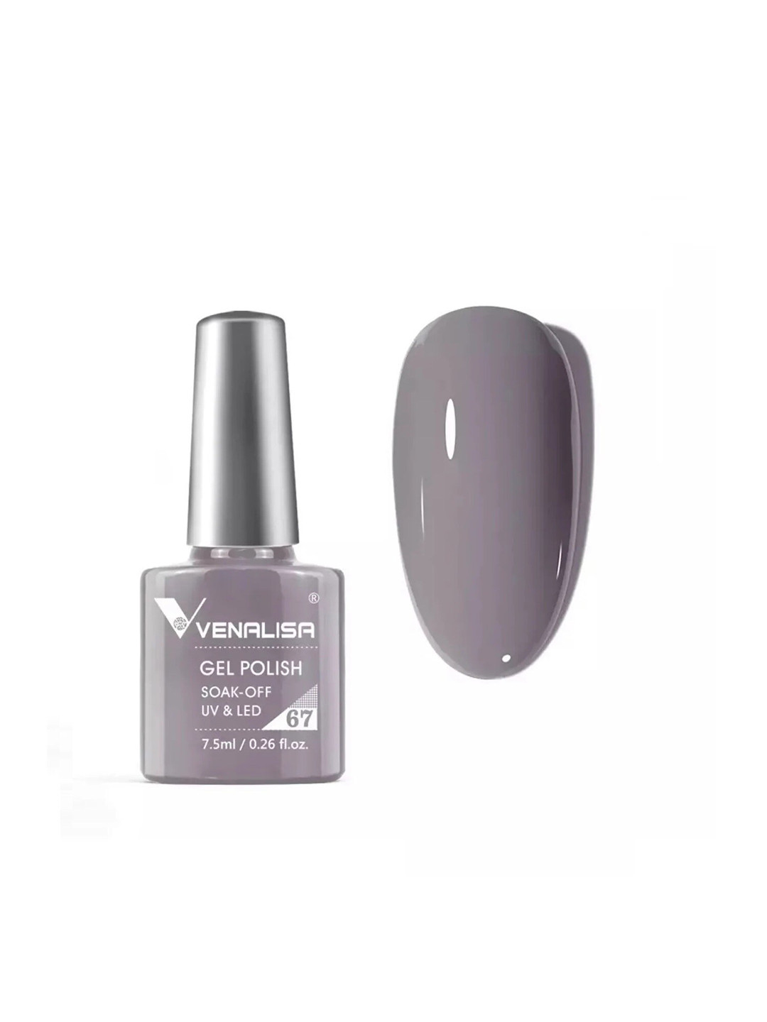 

VENALISA Soak-Off UV & LED Gel Nail Polish - Seagull Grey 67