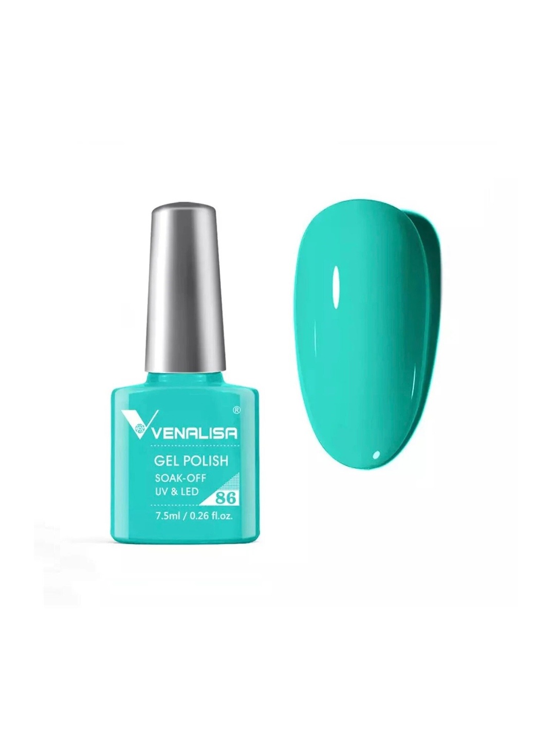 

VENALISA Soak-Off UV & LED Gel Nail Polish - Shade 86, Turquoise blue