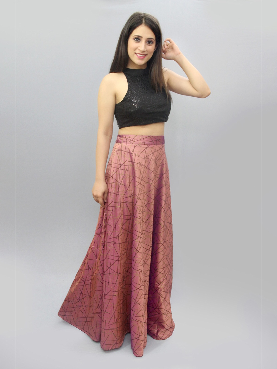 

CRAZEVILLA Embellished Lehenga Choli, Pink