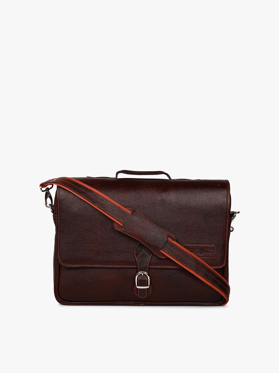 

Tortoise Men Brown Domenico Genuine Leather 15' Laptop Bag