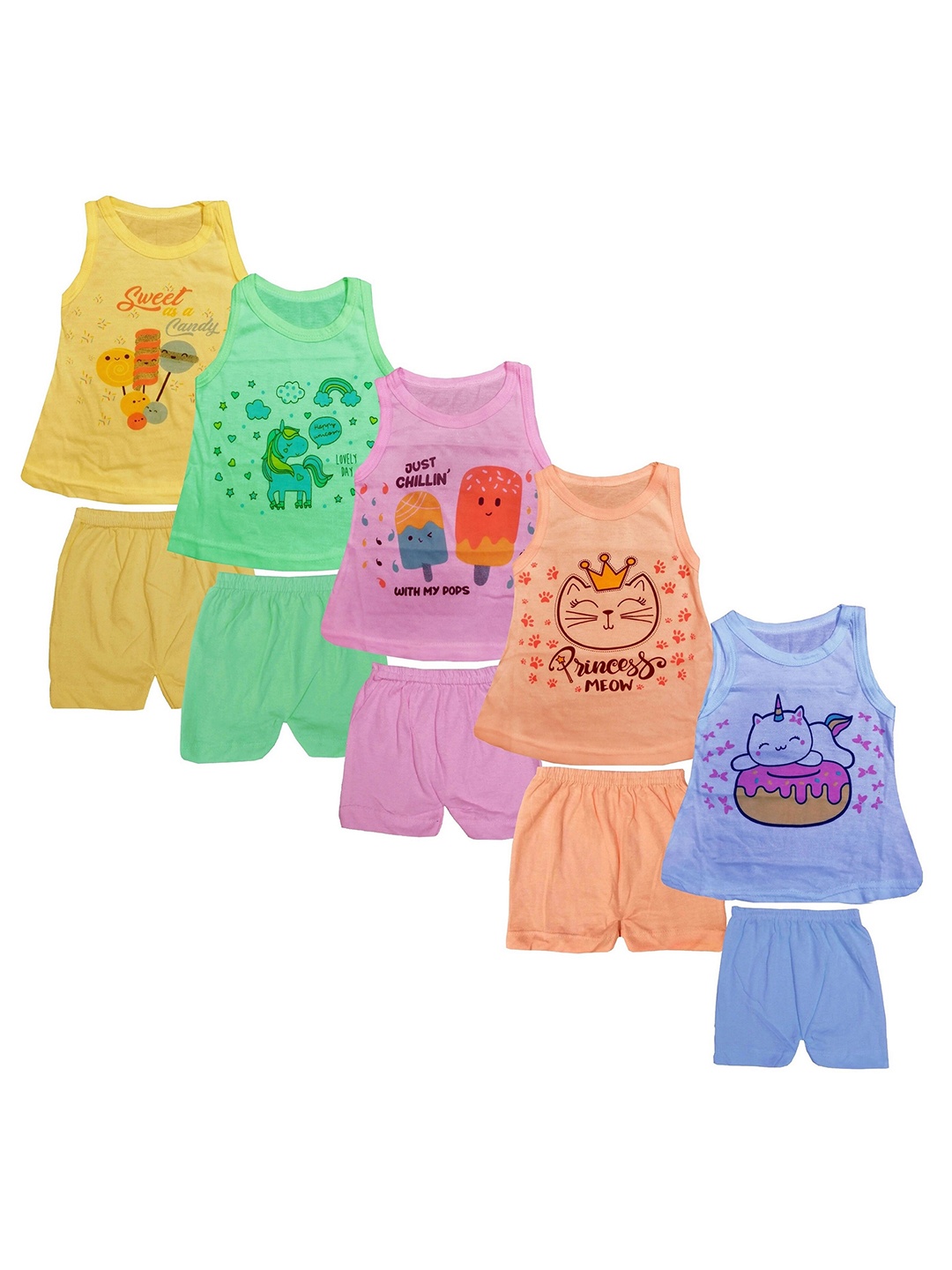 

MRB Boys Multicoloured Printed T-shirt with Shorts, Multi