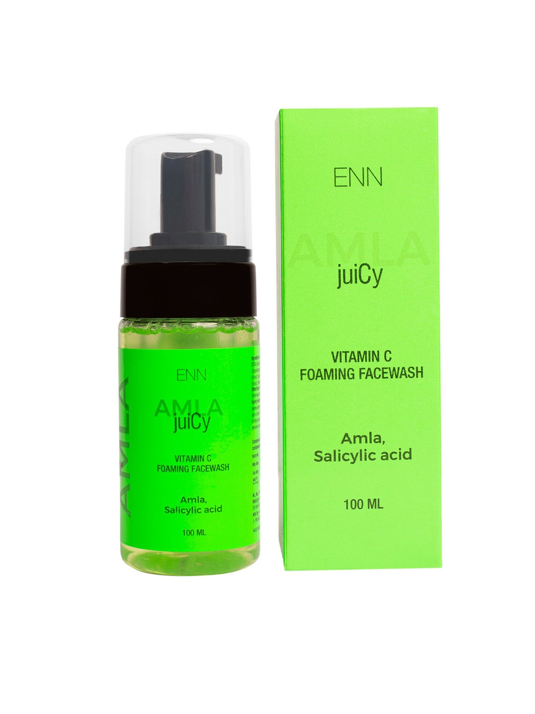 

ENN Juicy Vitamin C Foaming Face Wash with Amla & Salicylic Acid - 100 ml, Green