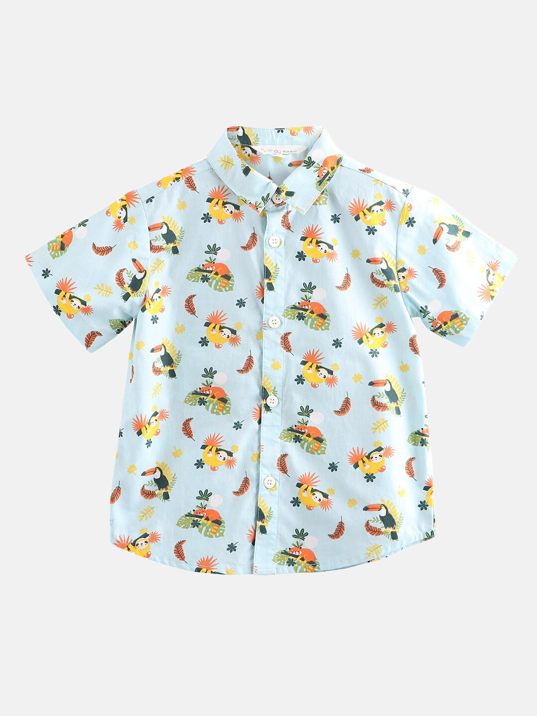 

Beebay Boys Blue Printed Casual Shirt
