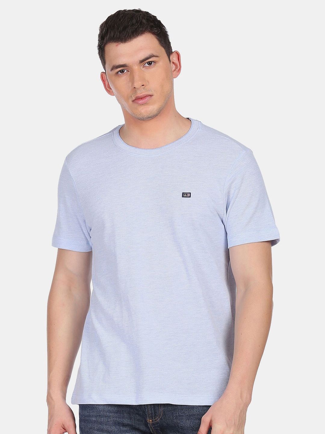 

Arrow Sport Men Blue Cotton T-shirt