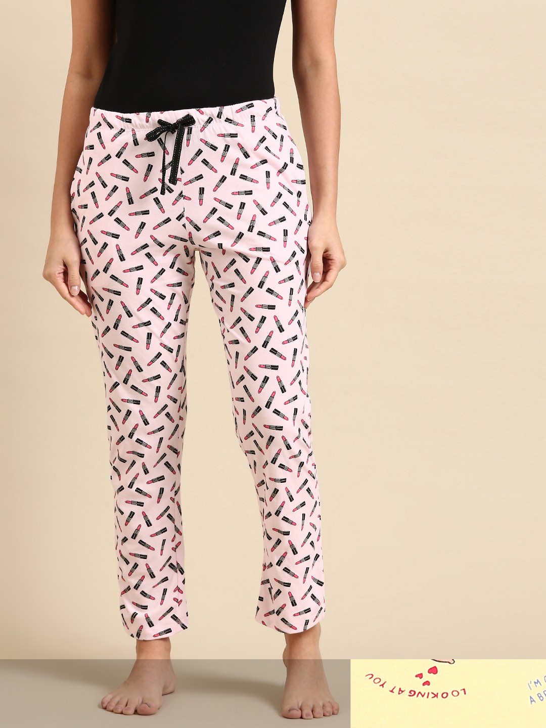 

Dreamz by Pantaloons Women Pack of 2 Printed Lounge Pants, Yellow