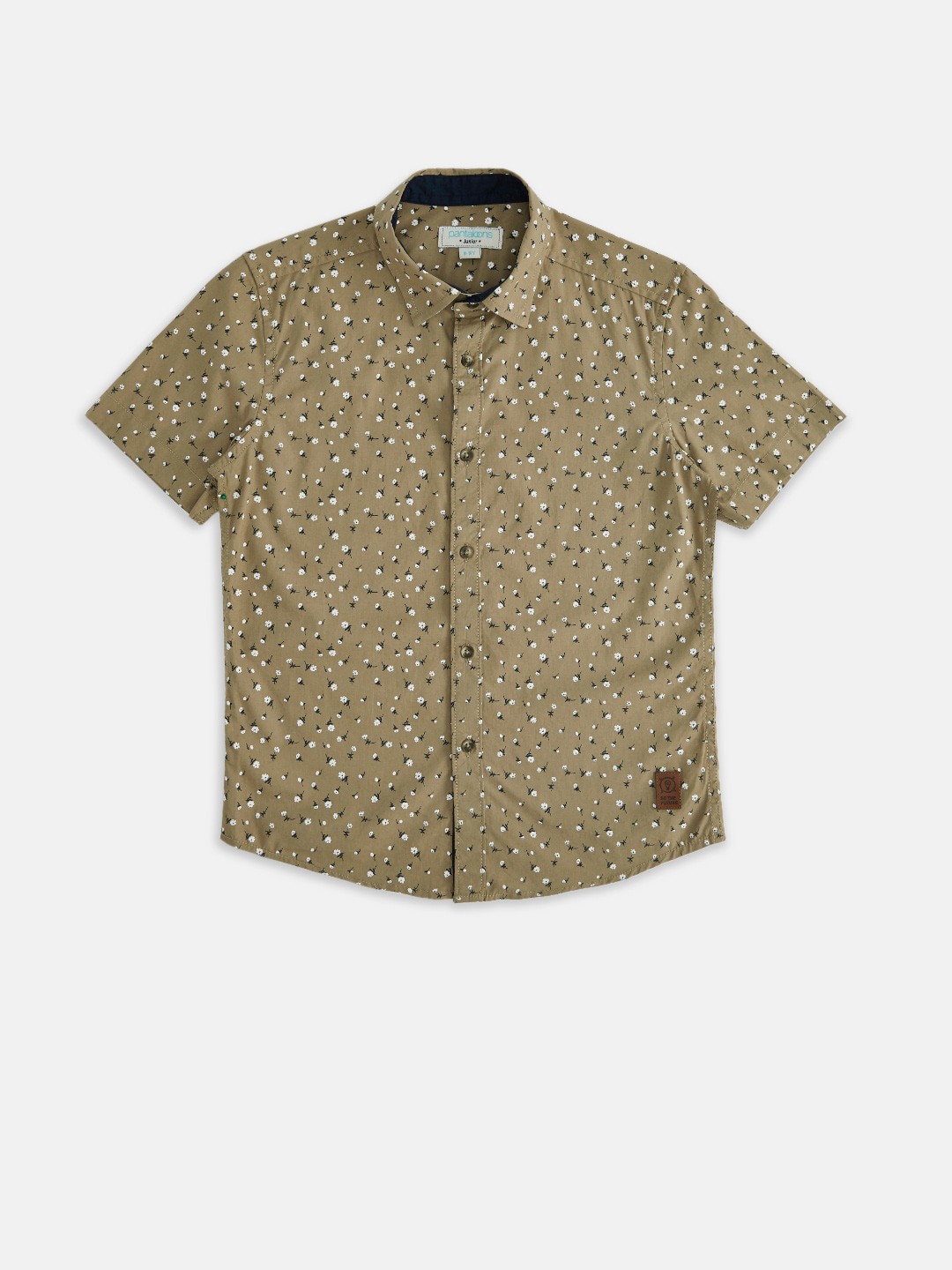 

Pantaloons Junior Boys Beige Floral Printed Casual Shirt