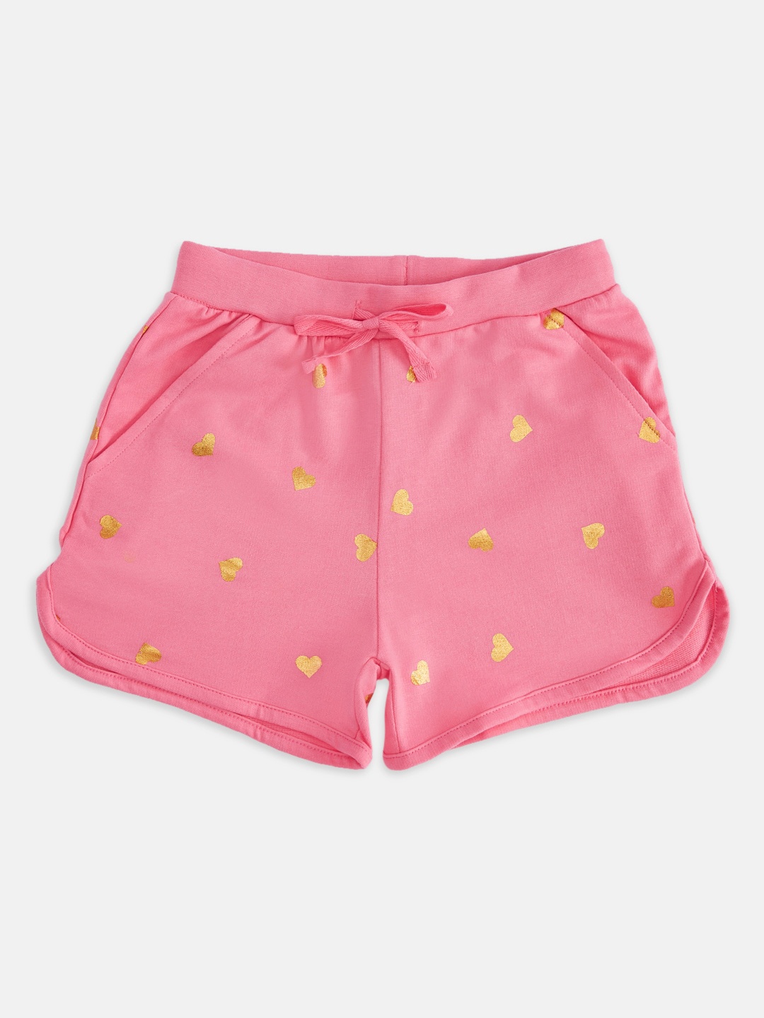 

Pantaloons Junior Girls Pink Printed Cotton Shorts