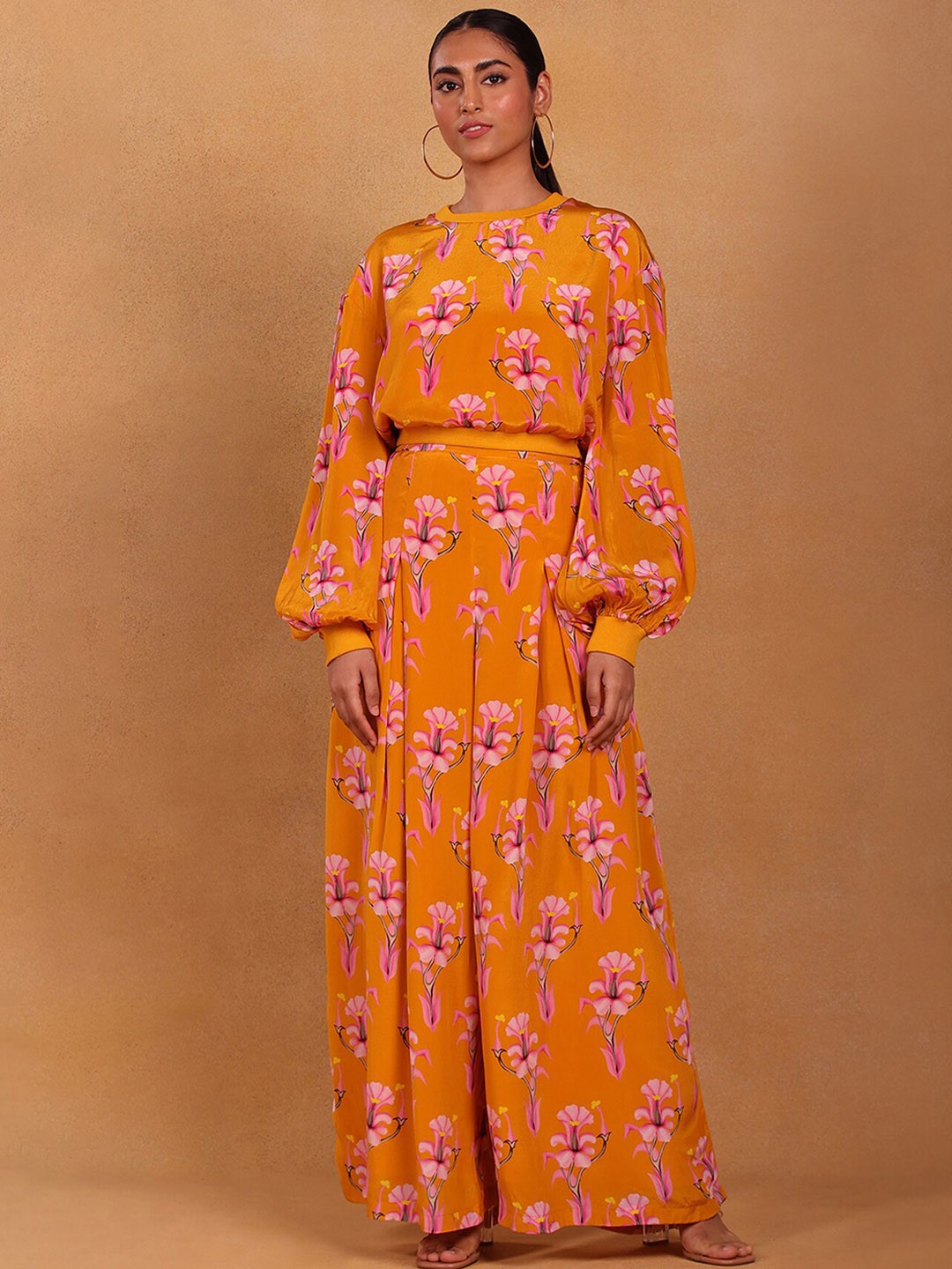 

Masaba Yellow Printed Co-Ord Set