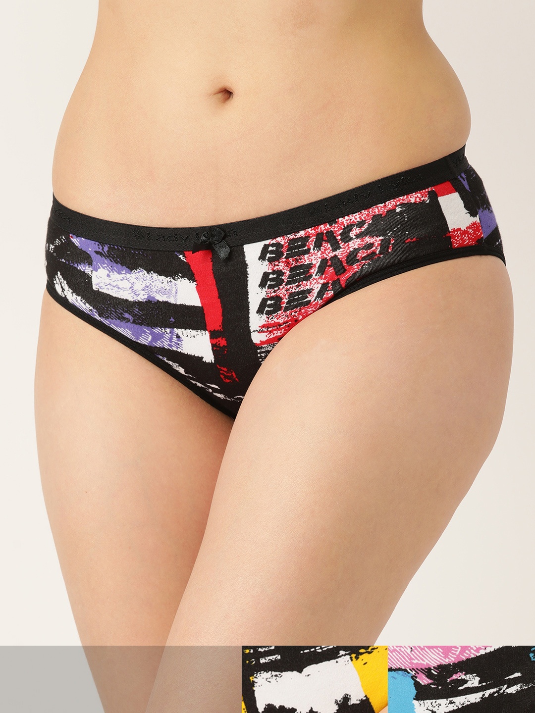 

DressBerry Women Assorted Pack of 3 Cotton Printed Hipster Briefs ALPINE-1-Multi