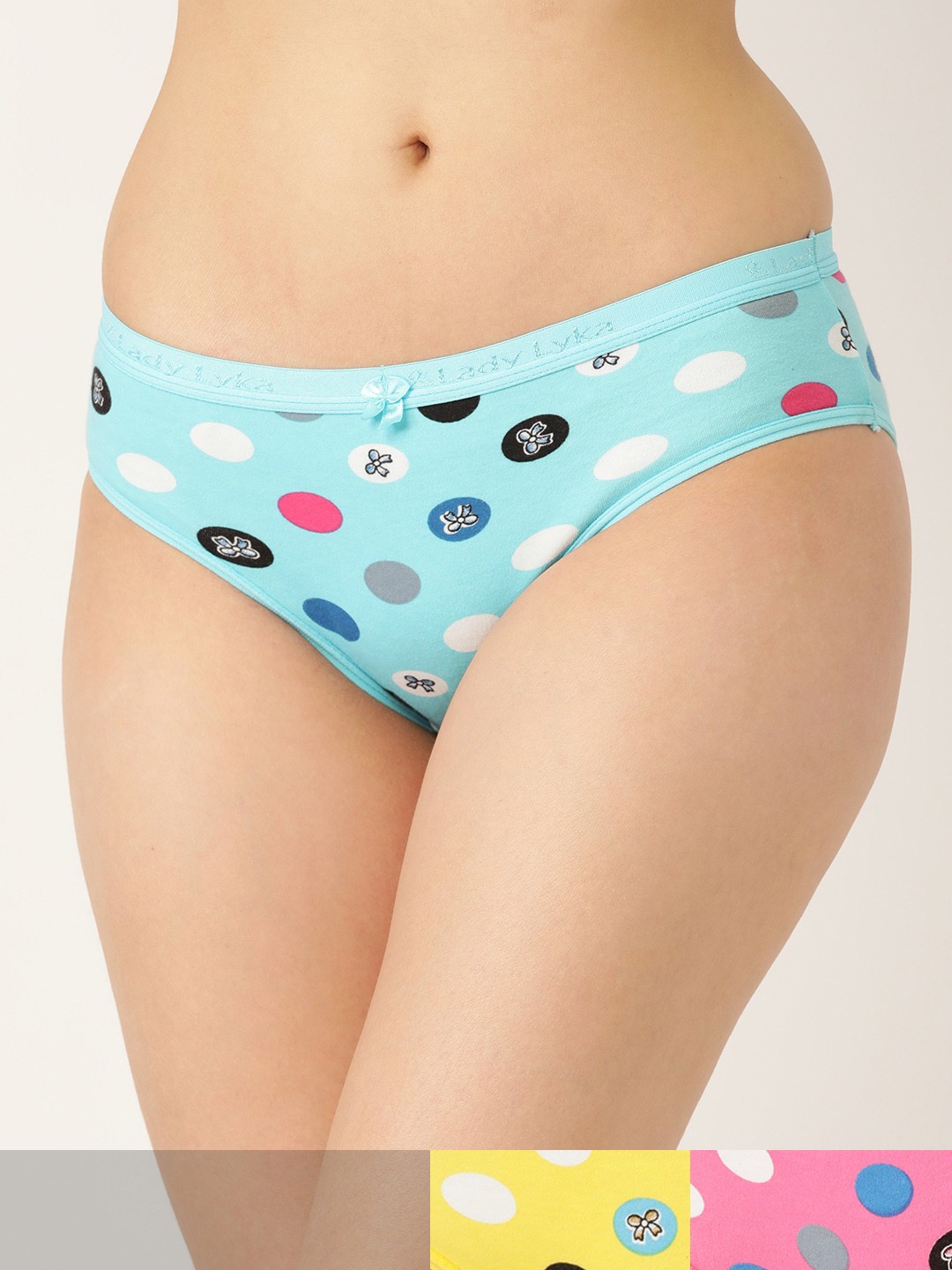 

DressBerry Women Assorted Pack of 3 Cotton Printed Hipster Briefs ALPINE-3-Multi