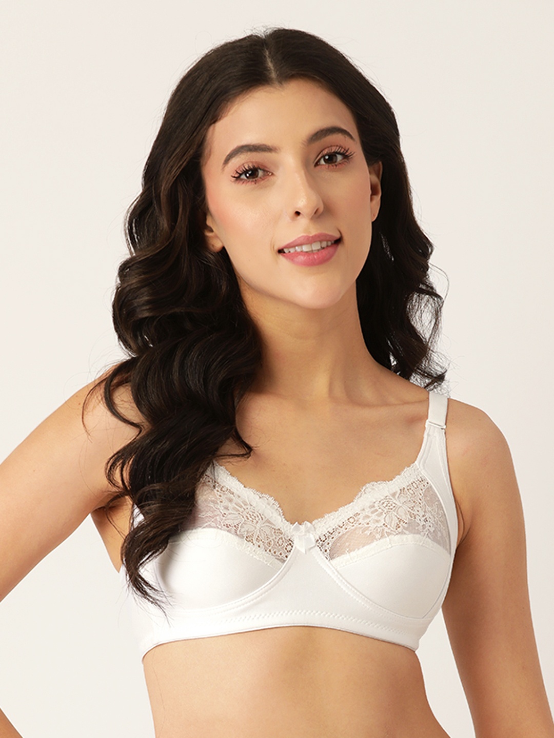 

Lady Lyka White Floral Bra