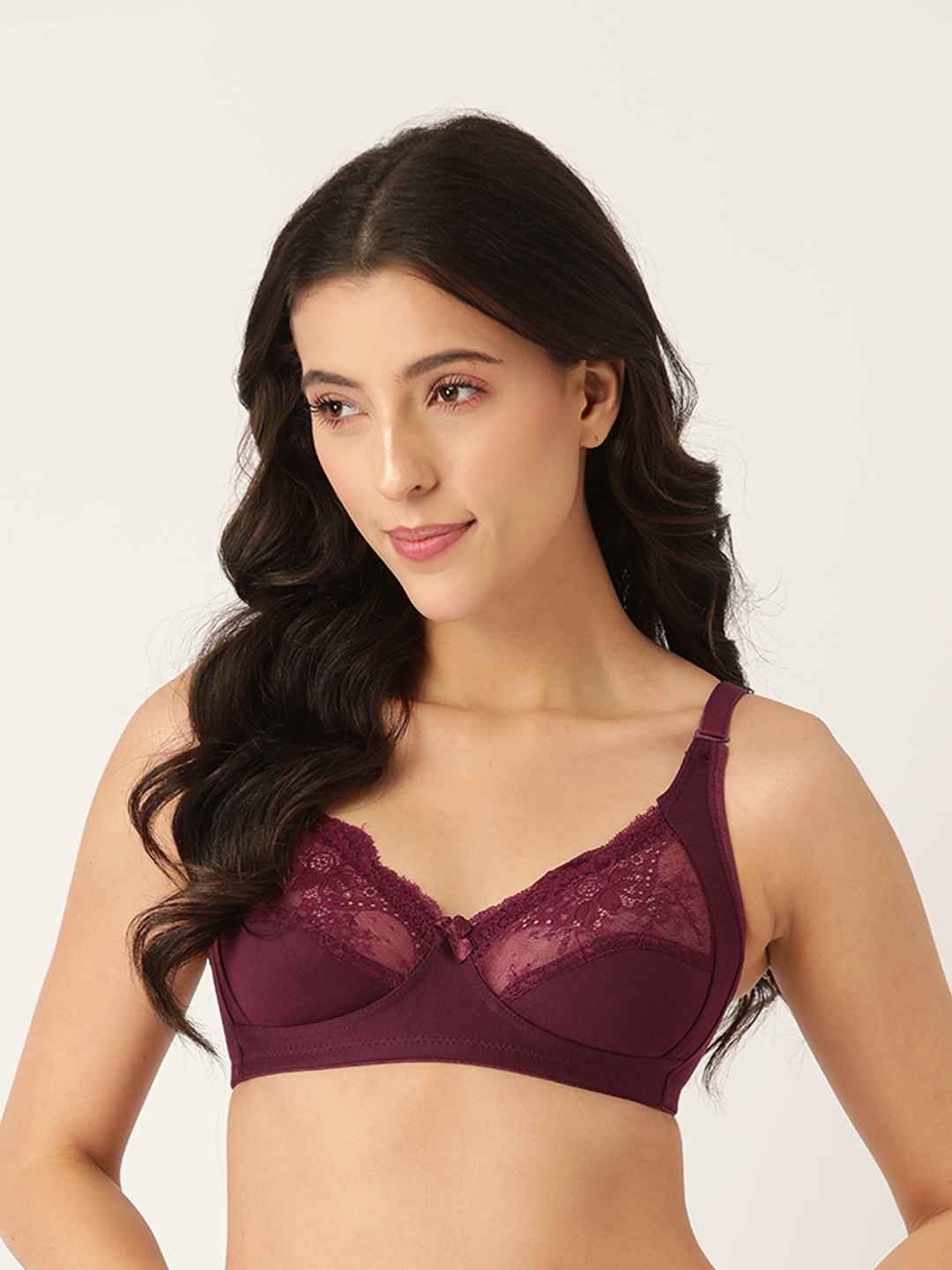 

Lady Lyka Burgundy Floral Bra