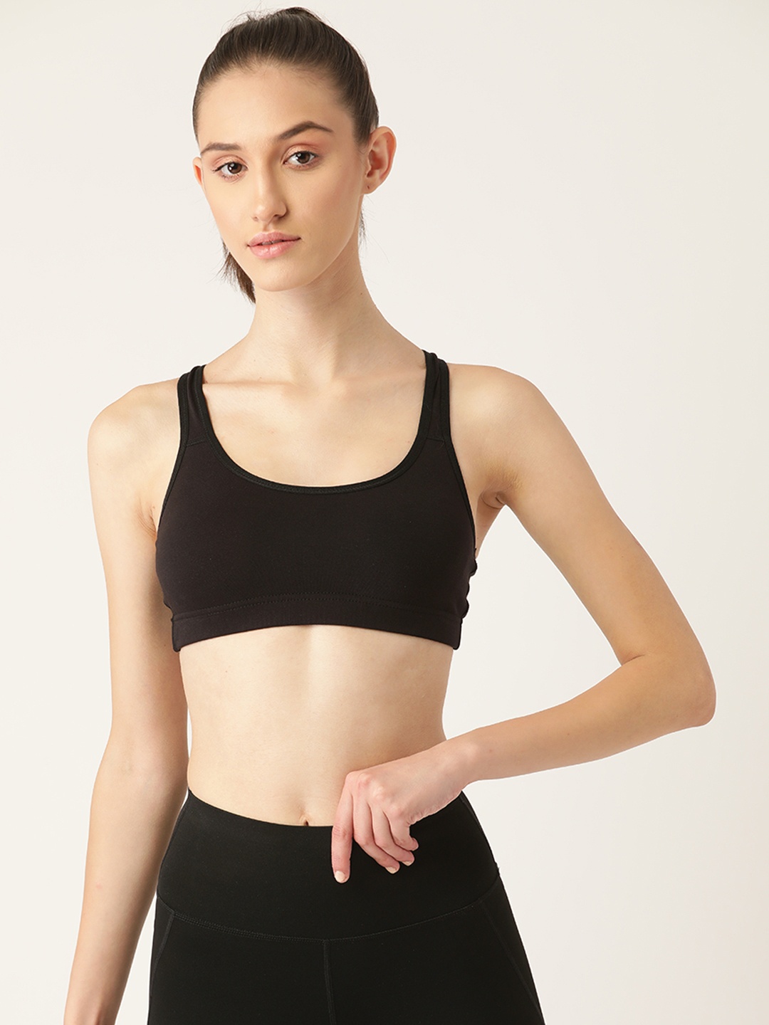 

Lady Lyka Black Cotton Sports Bra
