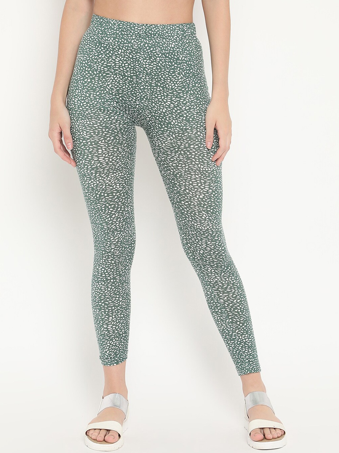 

V2 Value & Variety Women Green Printed Ankle Length Leggings