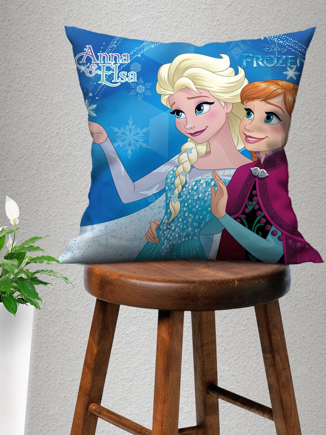 

Disney Blue & Purple Frozen Print Square Cushion Covers