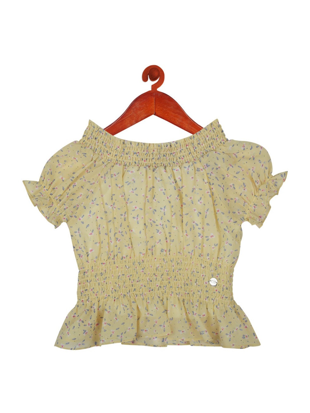 

Tiny Girl Yellow Floral Print Top