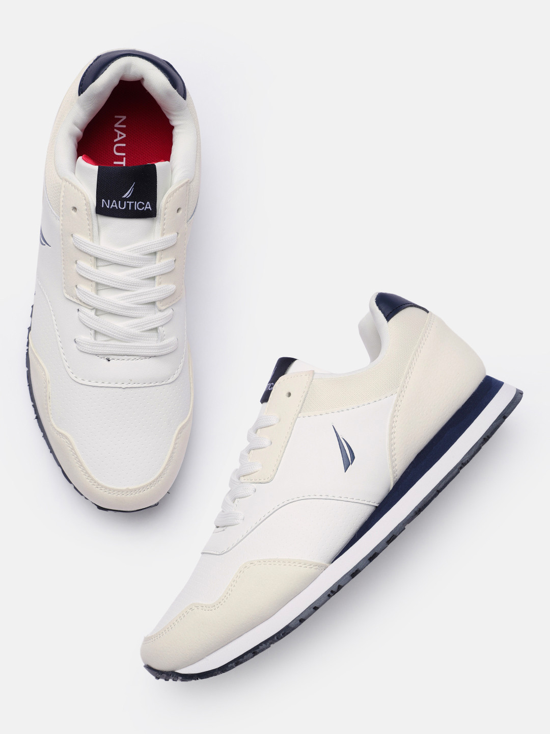 

Nautica Men Solid Sneakers, White