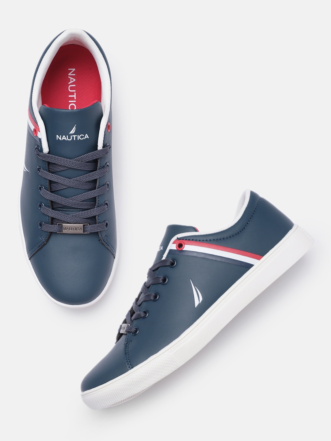 

Nautica Men Solid Sneakers, Navy blue