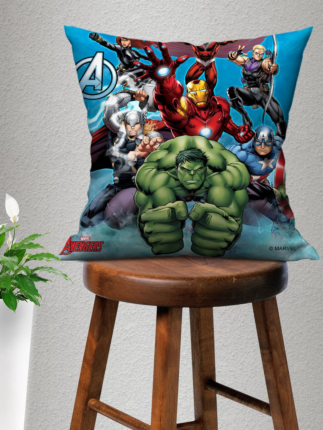 

Marvel Avengers Printed Cushion With Cover, Multi
