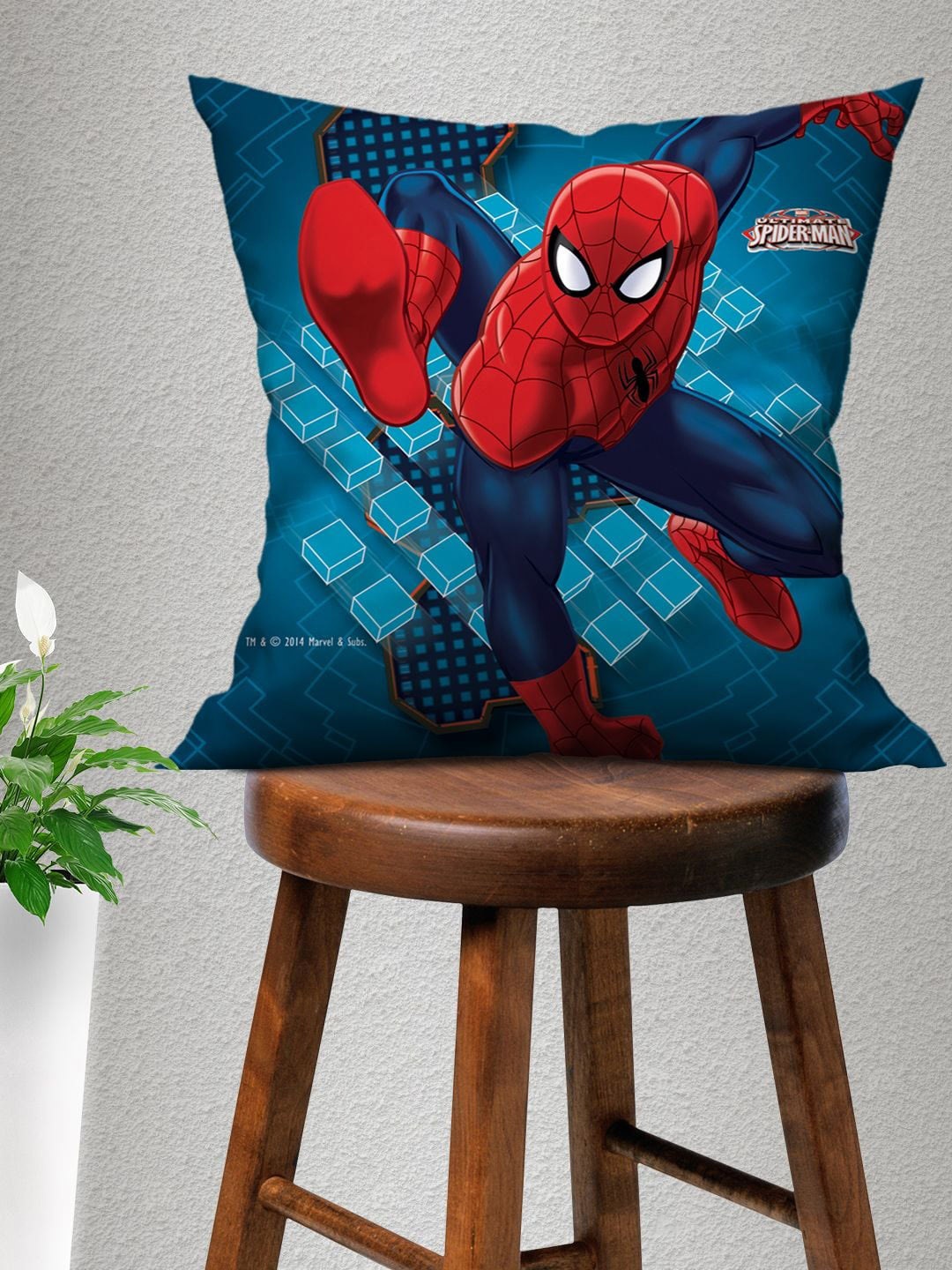 

Marvel Blue & Red Spiderman Printed Cushion Cover