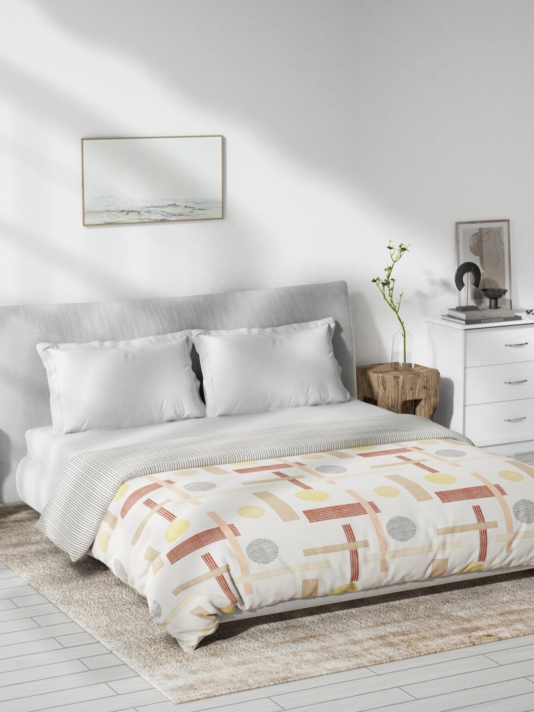 

DDecor Multicolored Geometric Mild Winter 120 GSM Double Bed Dohar, Multi