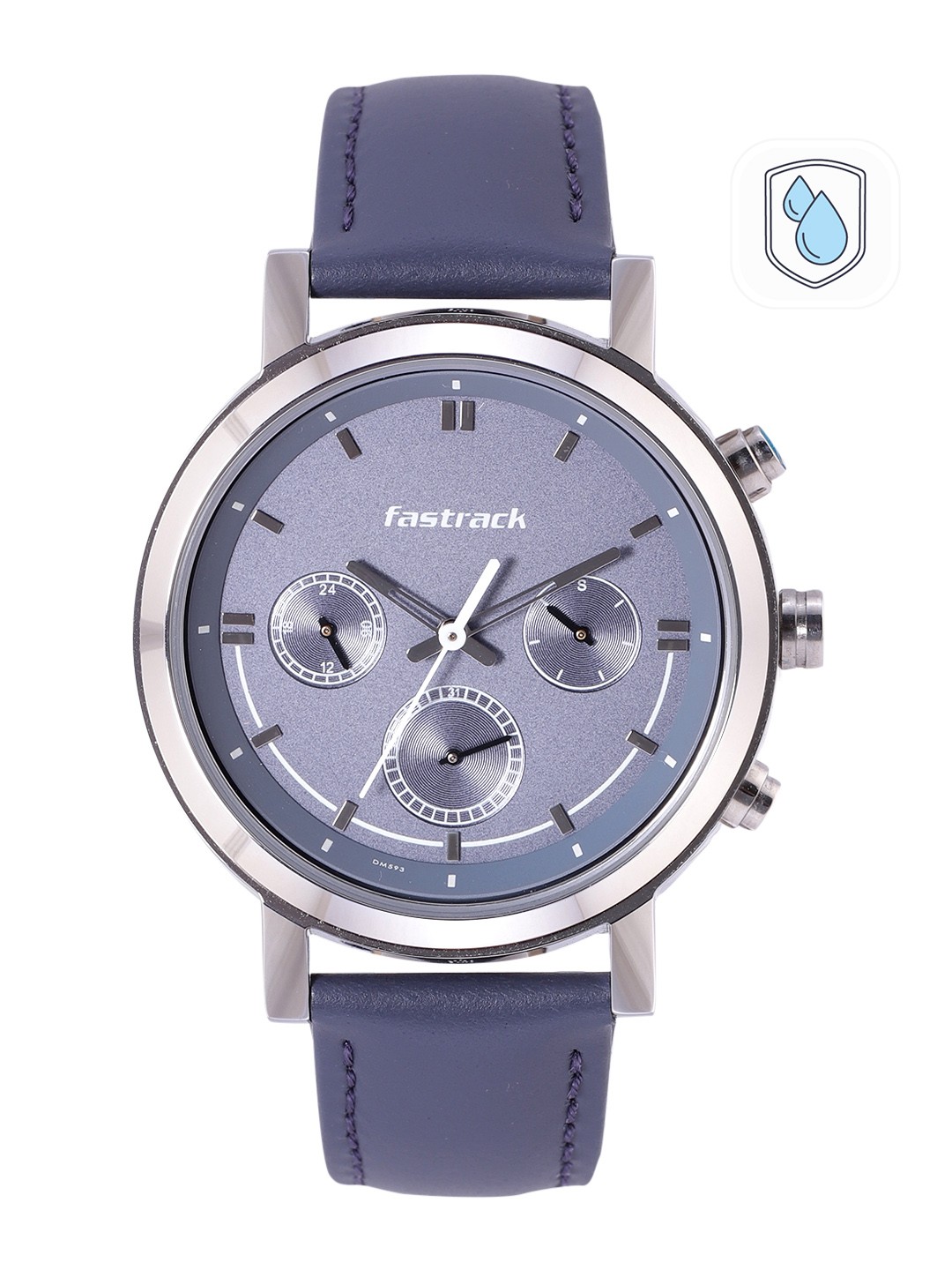 

Fastrack Men Leather Straps Analogue Watch 3287SL01, Blue