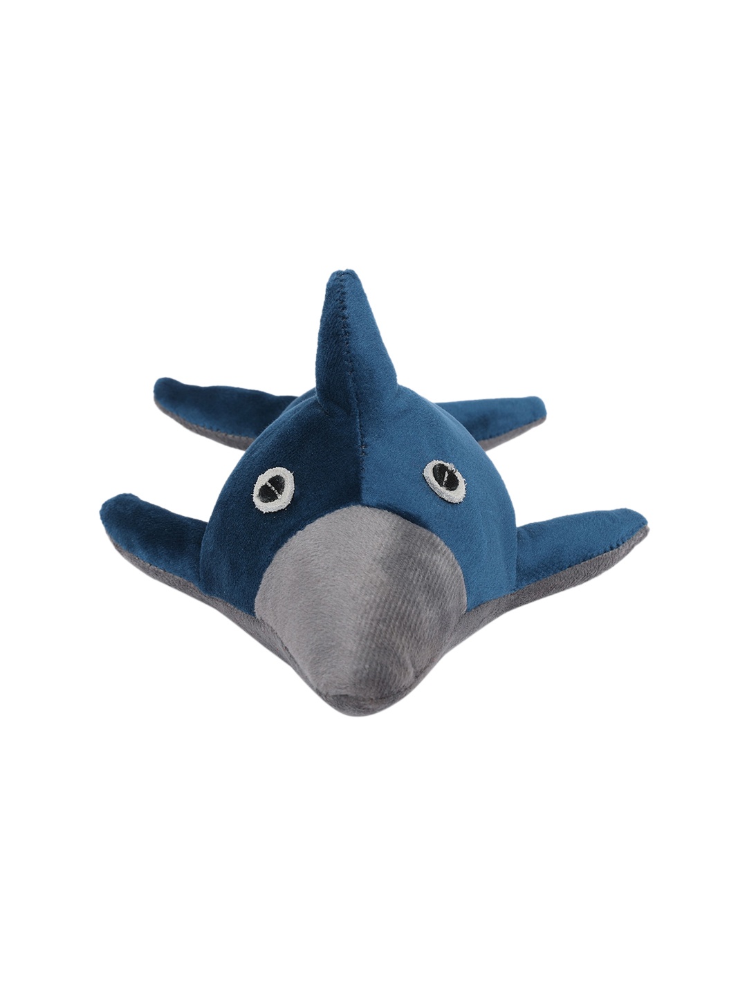 

thepawpstarco Kids Navy Blue & Grey Dolphin Plushie Pet Toys