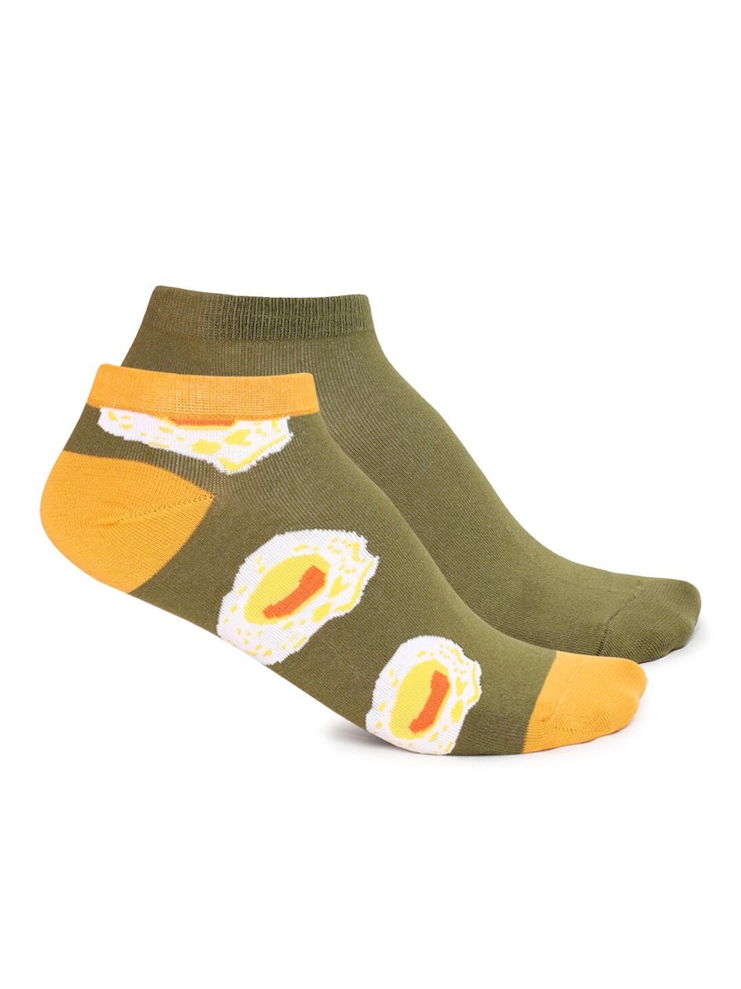 

Forever 21 Men Yellow & Green Printed Ankle Socks