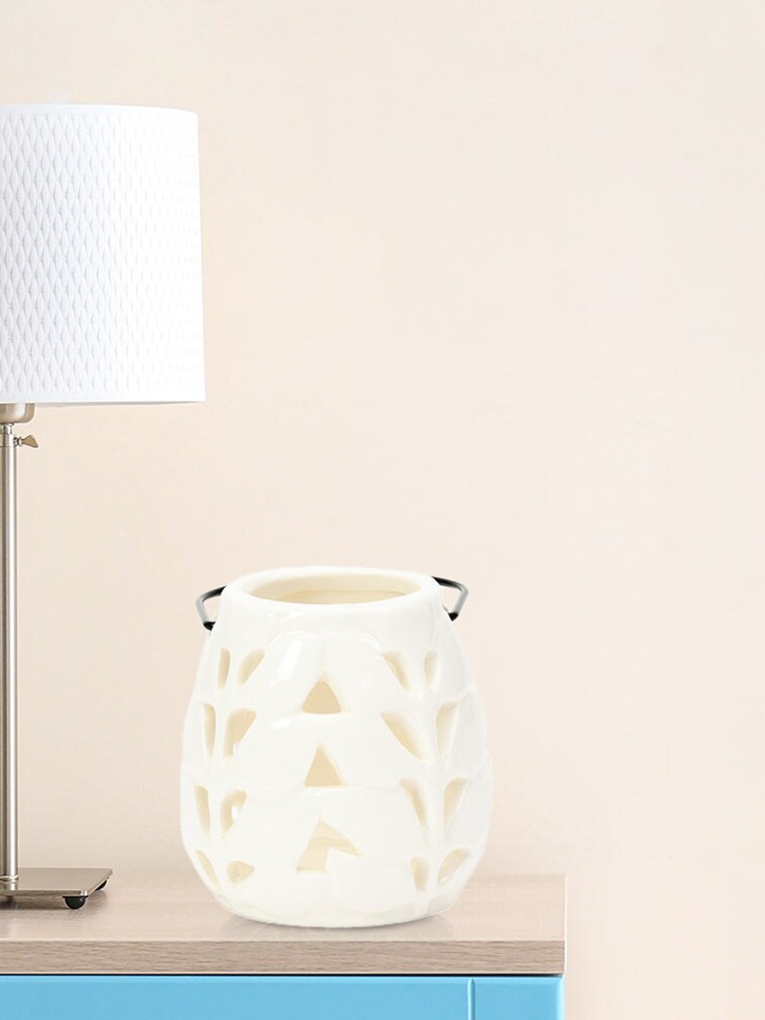 

Athome by Nilkamal White Cutwork Lantern