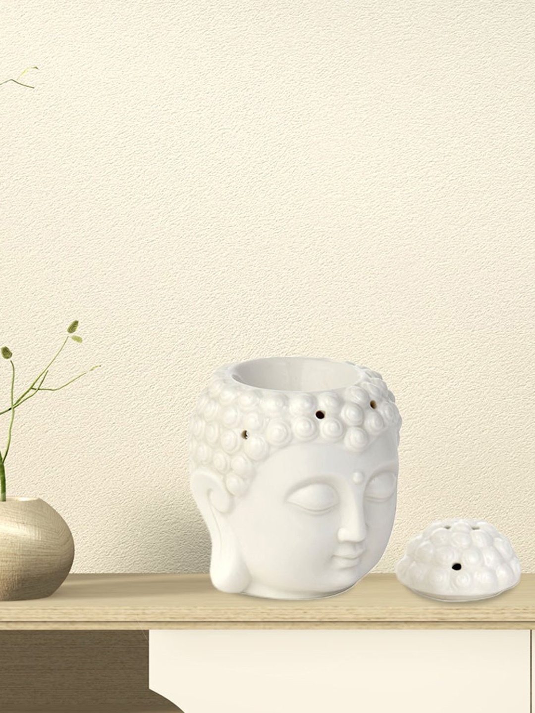 

Athome by Nilkamal White Buddha Head Oil Diffuser & Burner