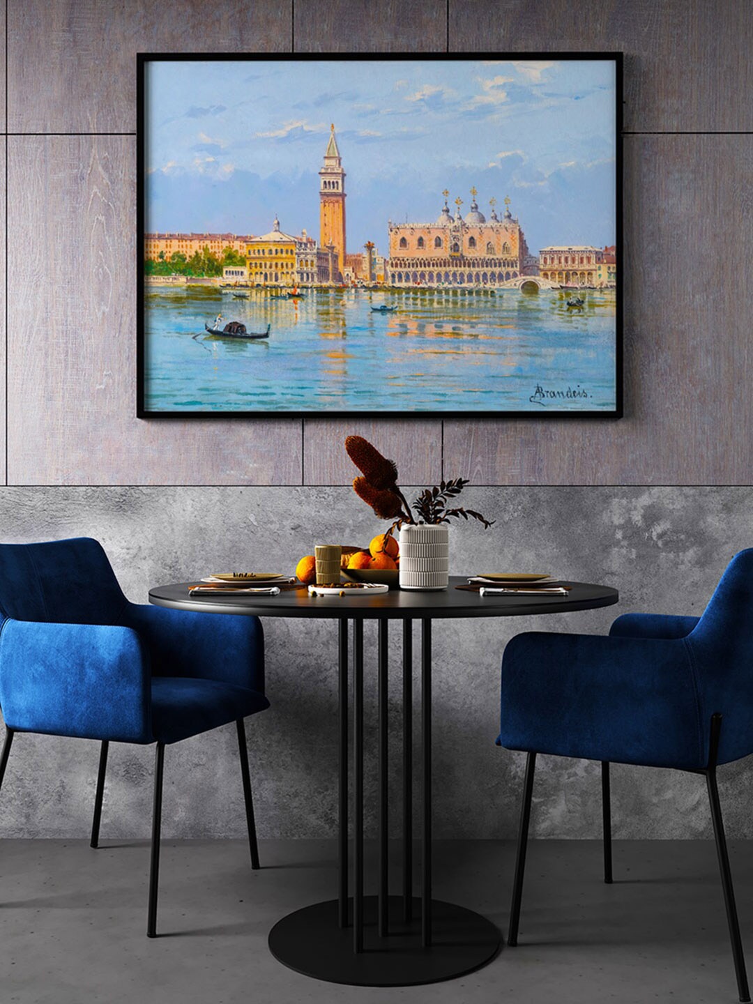 

ARTSPACE Multi Colored The Molo, Venice Canvas Painting Wall Art