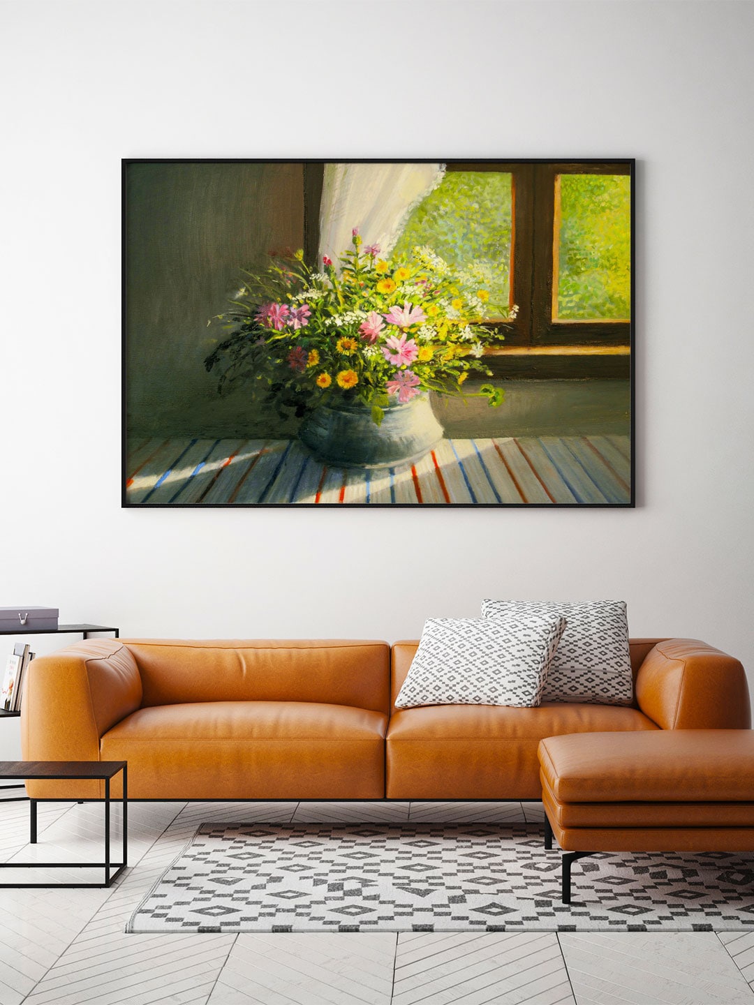 

ARTSPACE Green & Pink Printed Touched By The Sun Canvas Painting Wall Art