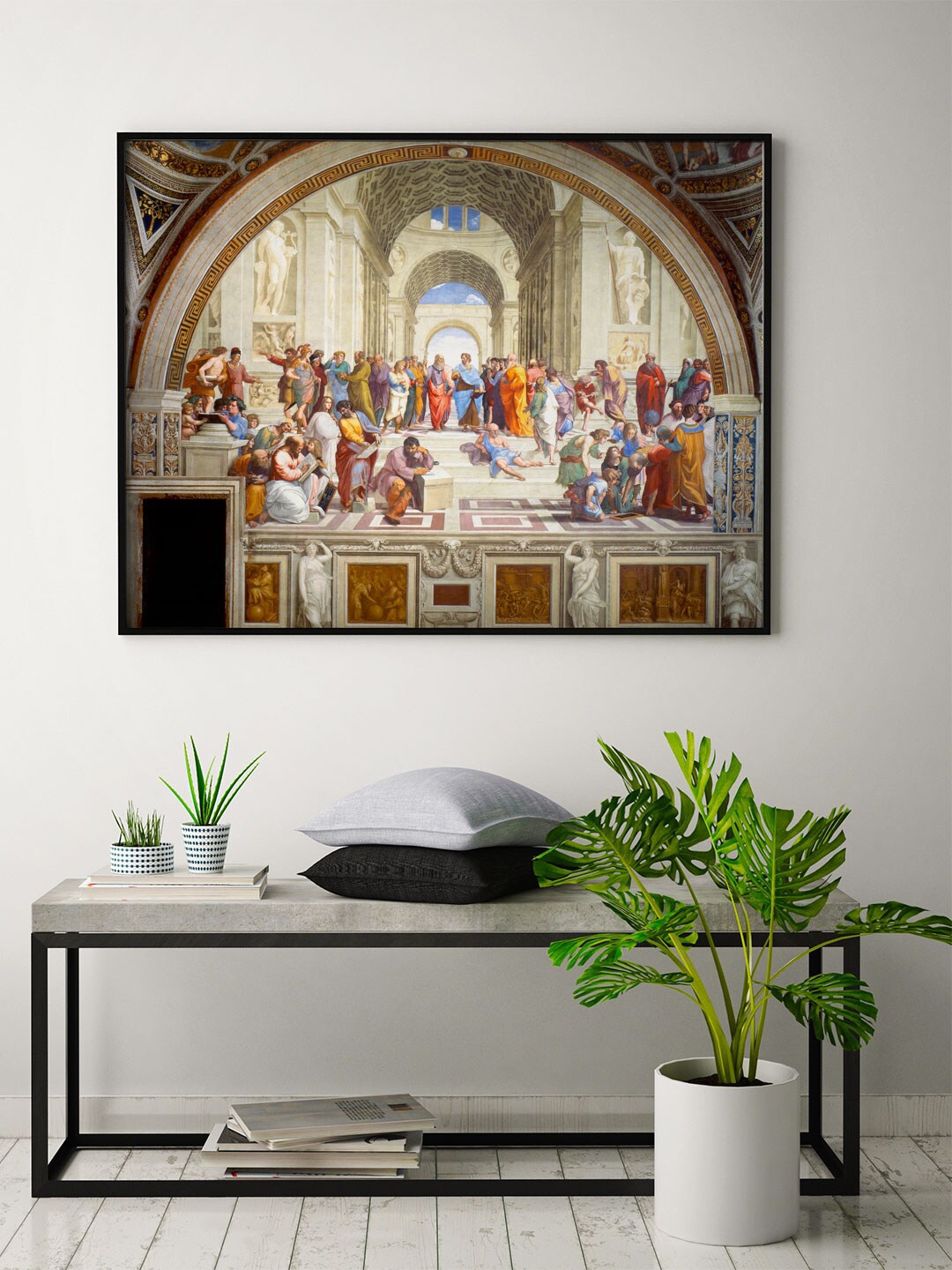 

ARTSPACE Blue Printed The School of Athens Canvas Painting Wall Art