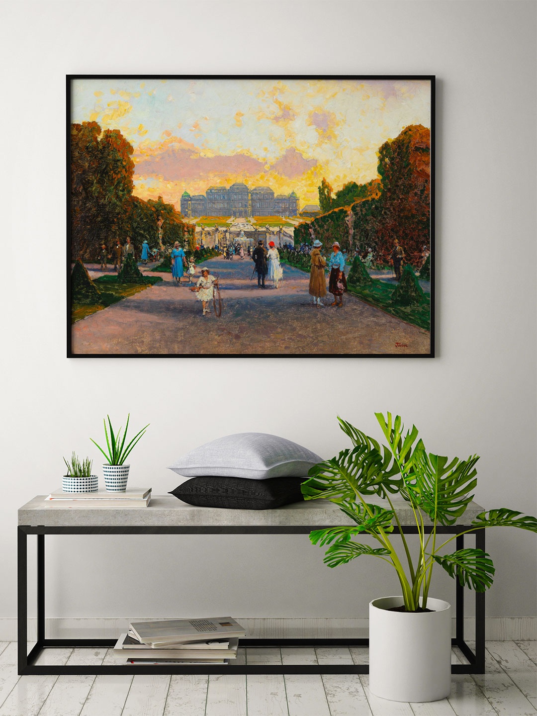 

ARTSPACE Black & Yellow The evening Canvas Painting Wall Art