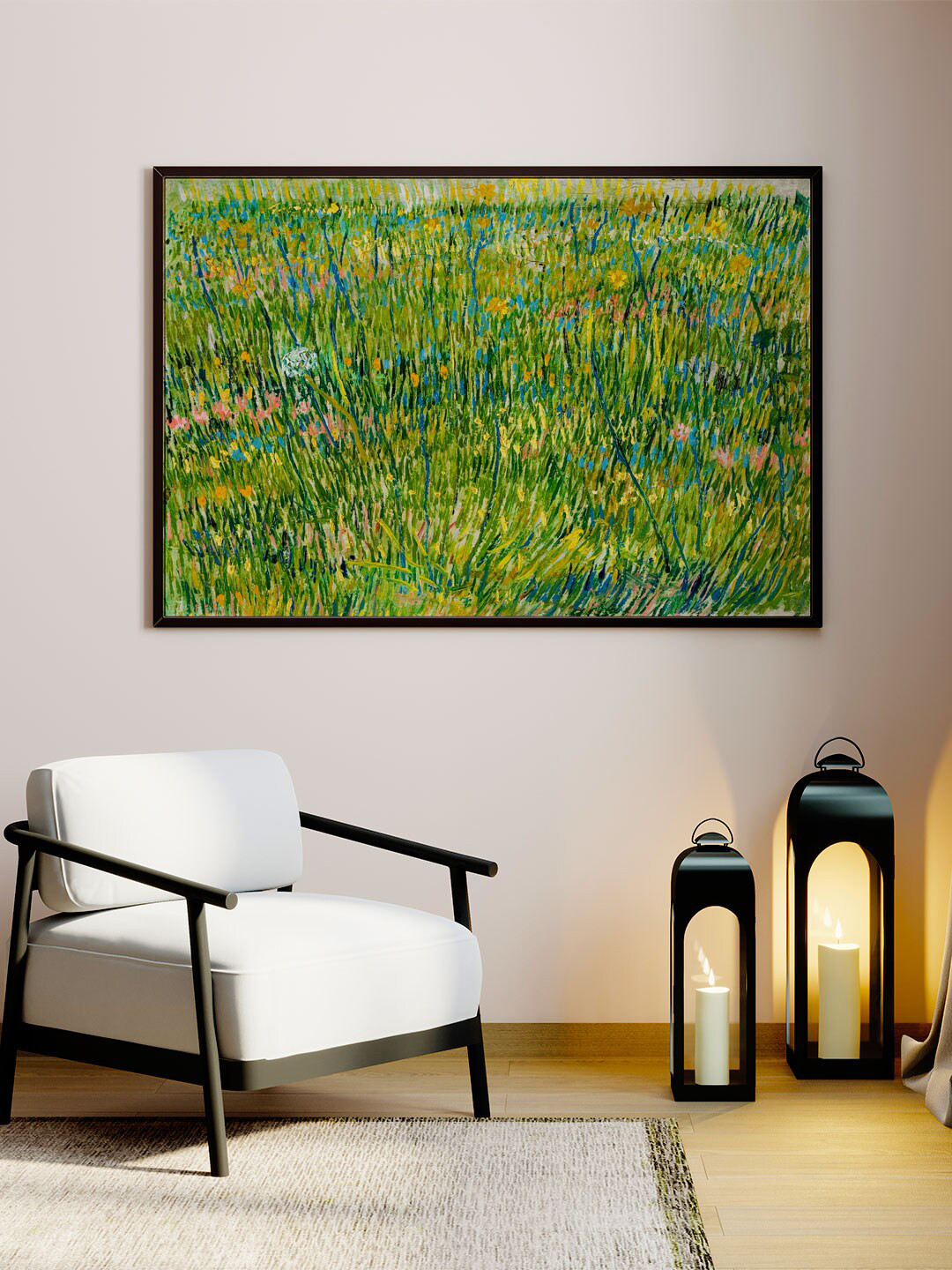 

ARTSPACE Green Patch of grass Canvas Painting Wall Art