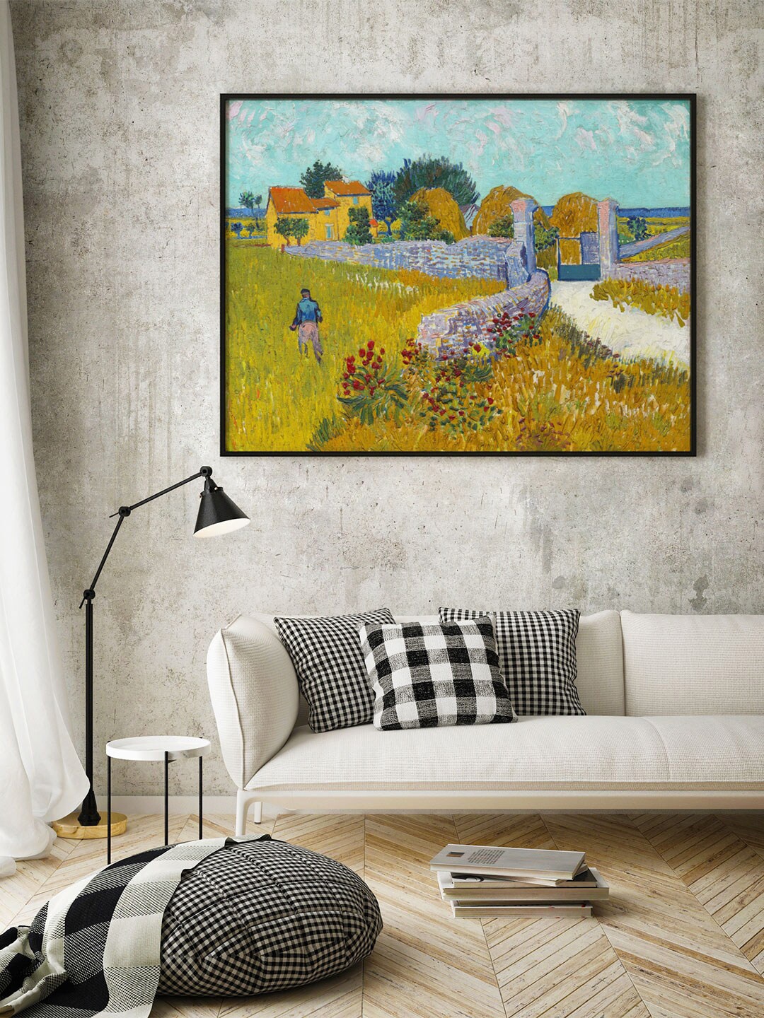 

ARTSPACE Blue & Green Farmhouse In Provence Canvas Painting