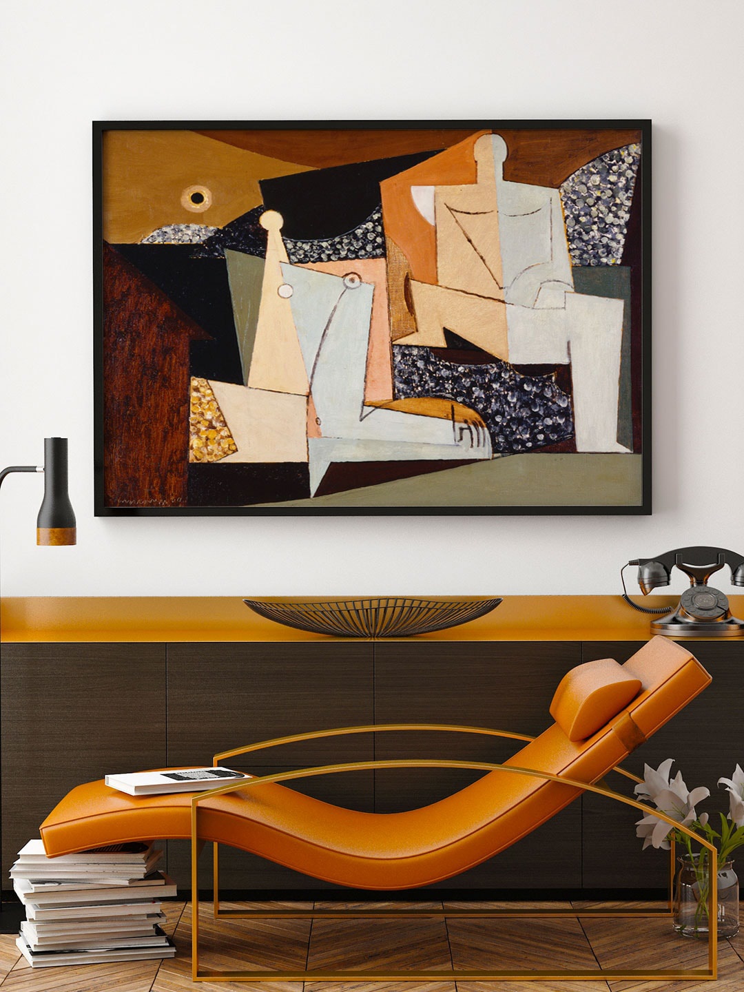 

ARTSPACE Brown & Grey Abstract Printed Framed Wall Art